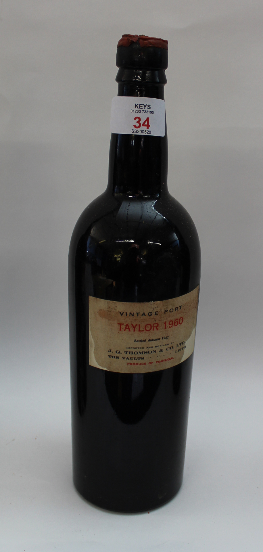 1960 Taylor Vintage Port, one bottle.