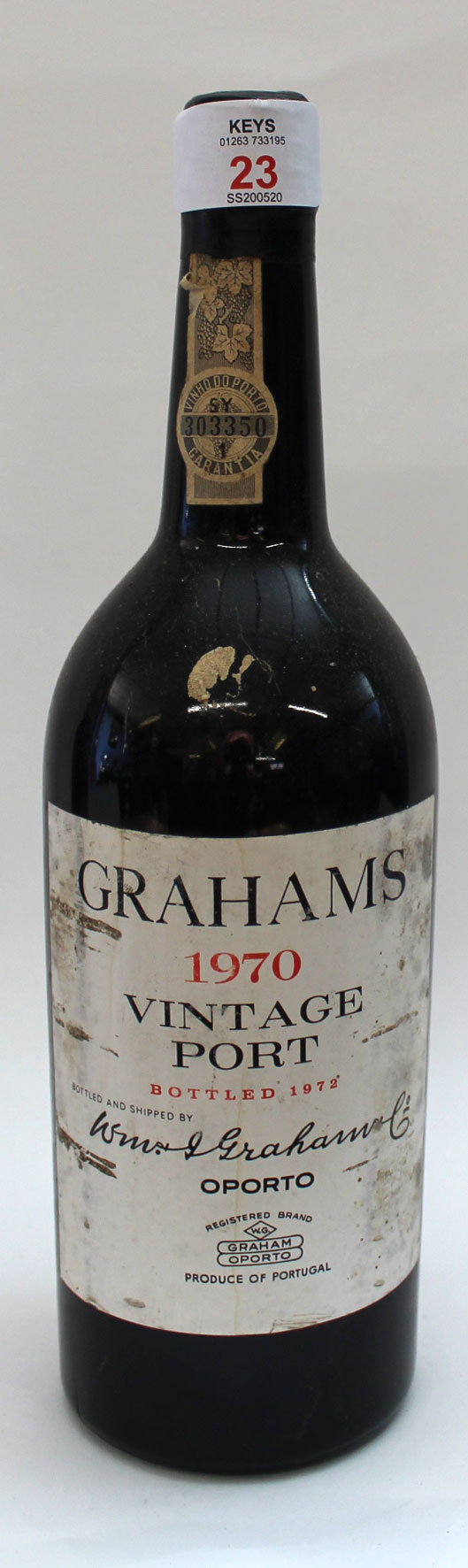 1970 Grahams Vintage Port, one bottle.