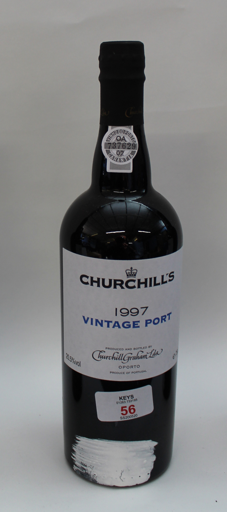 1997 Churchill Vintage Port, one bottle.