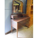 Edardian mirror-back mahogany Dressing Table, width 107cm