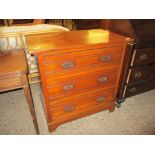 Satinwood Chest of Drawers, width 84cm