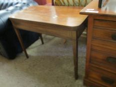 C19th mahogany fold-top Tea Table, width 92cm