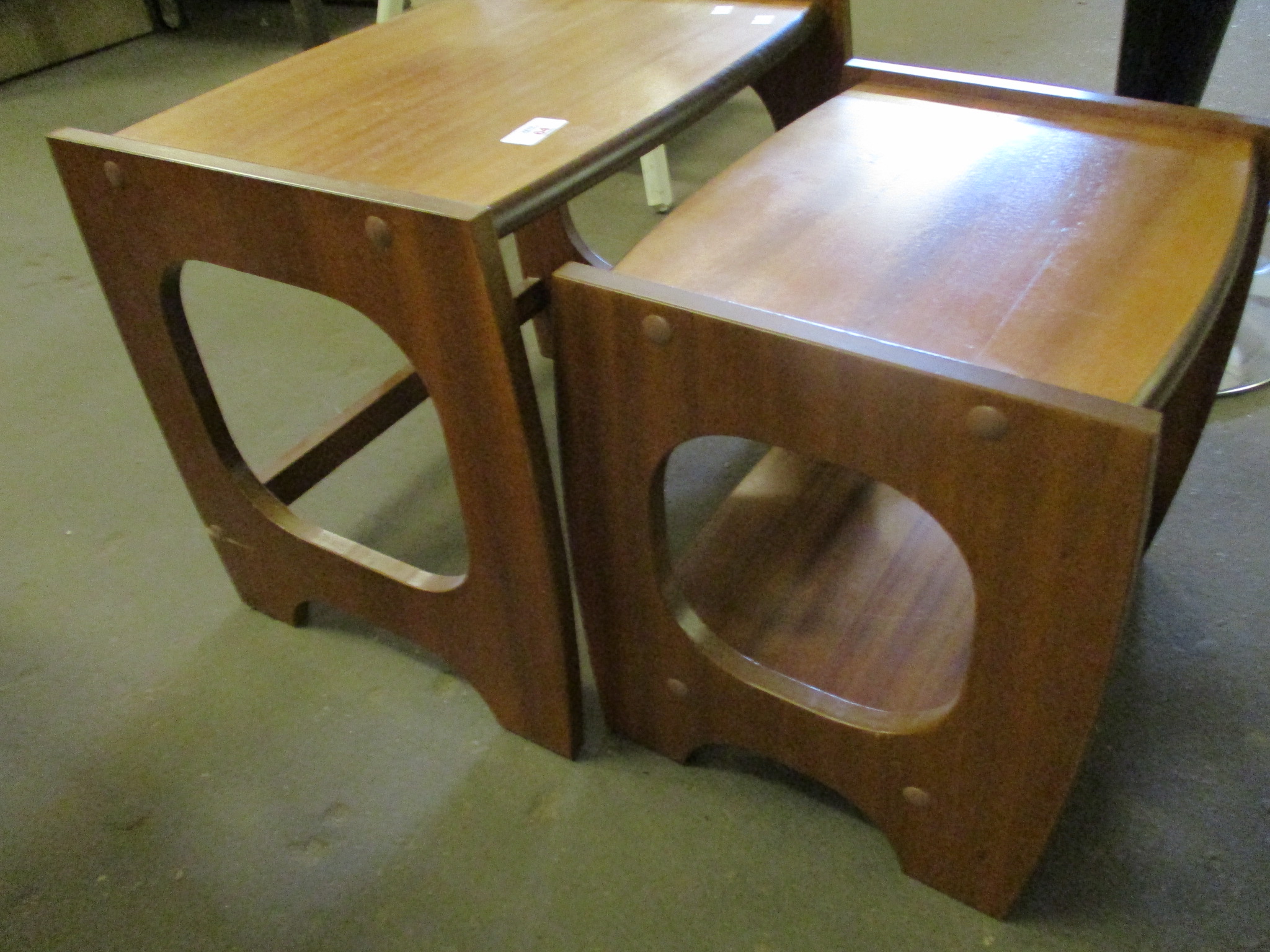 Small nested 1970s pair of teak Tables