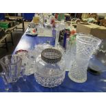 Various Glasswares, the largest vase 29cm