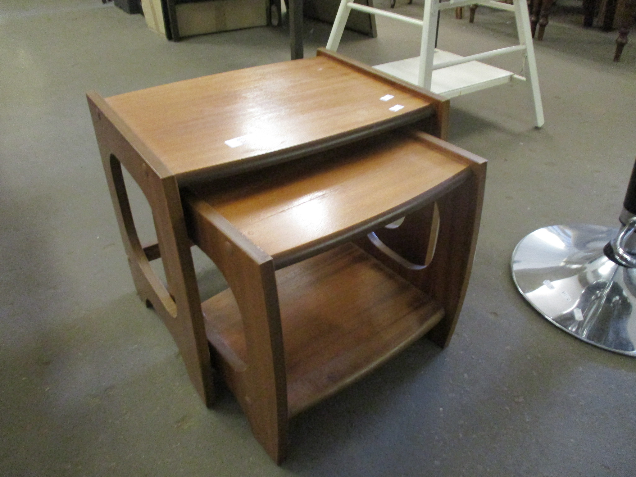 Small nested 1970s pair of teak Tables - Image 2 of 3