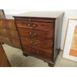 Nicely proportioned Georgian chest of Drawers, with brushing slide, raised on bracket feet, width