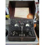 Automobilia/Car interest: vintage "The Hall Ignition Test Panel Type A" test equipment in oak-