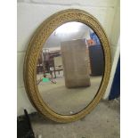 Victorian oval Wall Mirror, 73 x 57cm