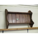 Rustic oak wall mounted Plate Rack, width 70cm