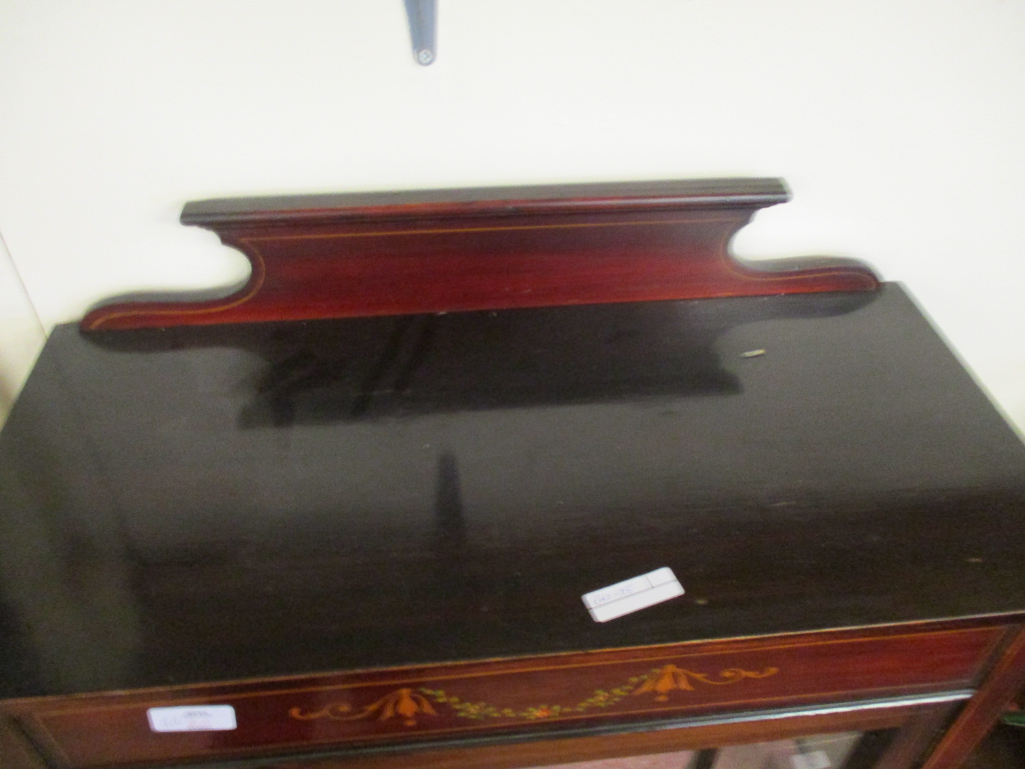Edwardian mahogany glazed Display Cabinet, width 59cm - Image 4 of 5