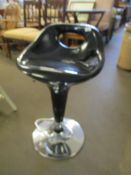 Moulded plastic and chromium finish Bar Stool