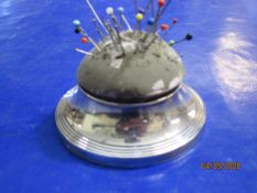 Hallmarked silver Pin Cushion, bearing hallmark for Birmingham