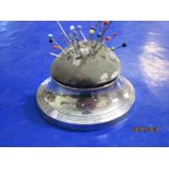 Hallmarked silver Pin Cushion, bearing hallmark for Birmingham