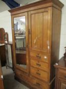 Victorian pine Wardrobe, max width 128cm