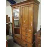 Victorian pine Wardrobe, max width 128cm