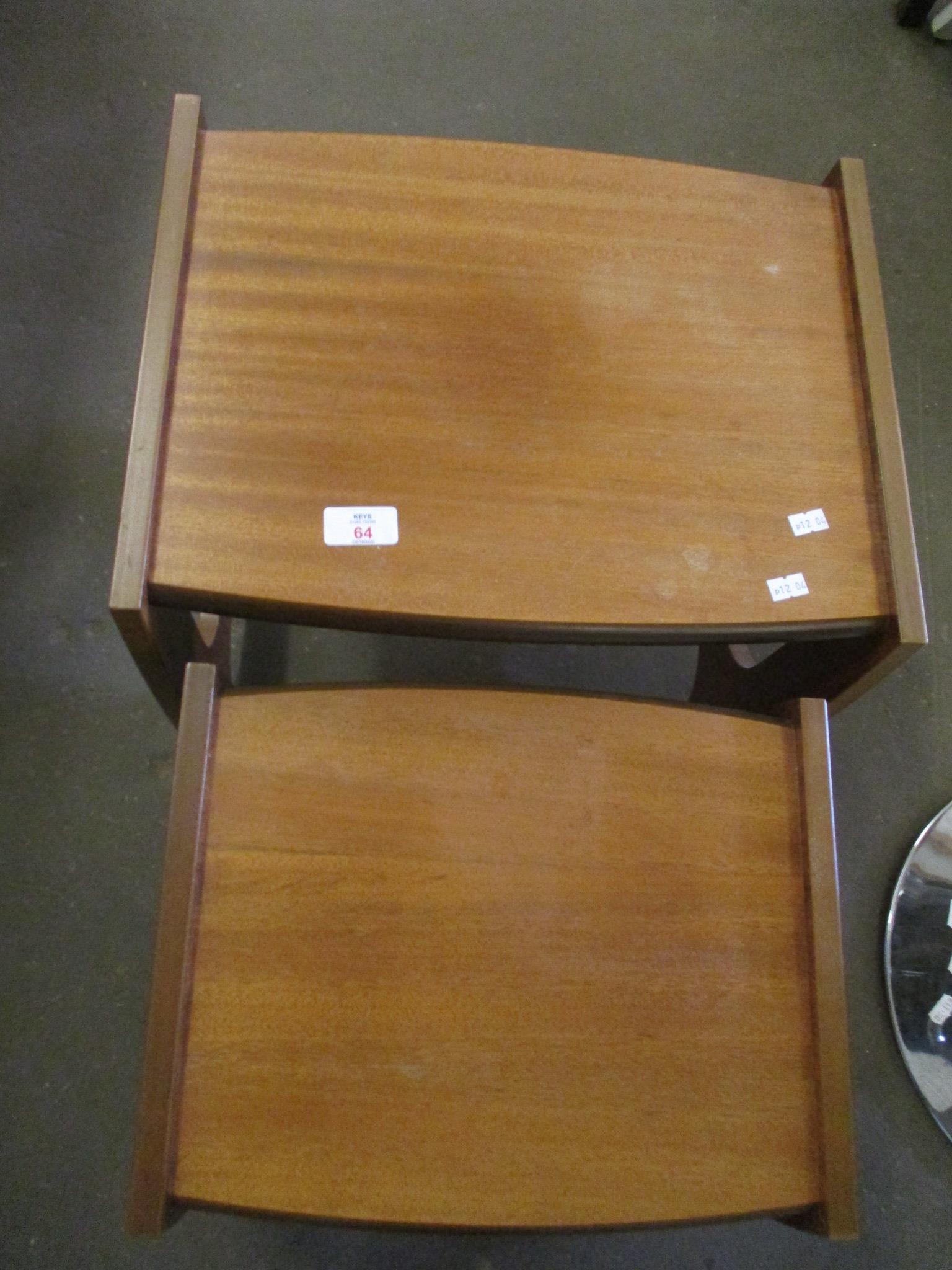 Small nested 1970s pair of teak Tables - Image 3 of 3