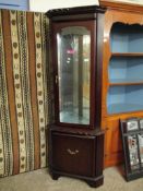 Reproduction mahogany corner Display Cabinet