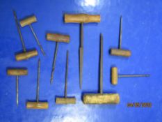 Vintage Tools: box cont qty various Bradawls