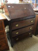 Walnut drop-front Bureau, width 68cm