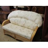 Upholstered can Conservatory Sofa, width approx 122cm