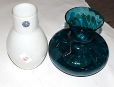 Two Art glass shaped vases with Swedish manufacturer marks