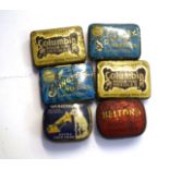 Collection of phonographic needle tins (6)