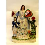 Staffordshire group entitled 'Band of Hope', 37cm high