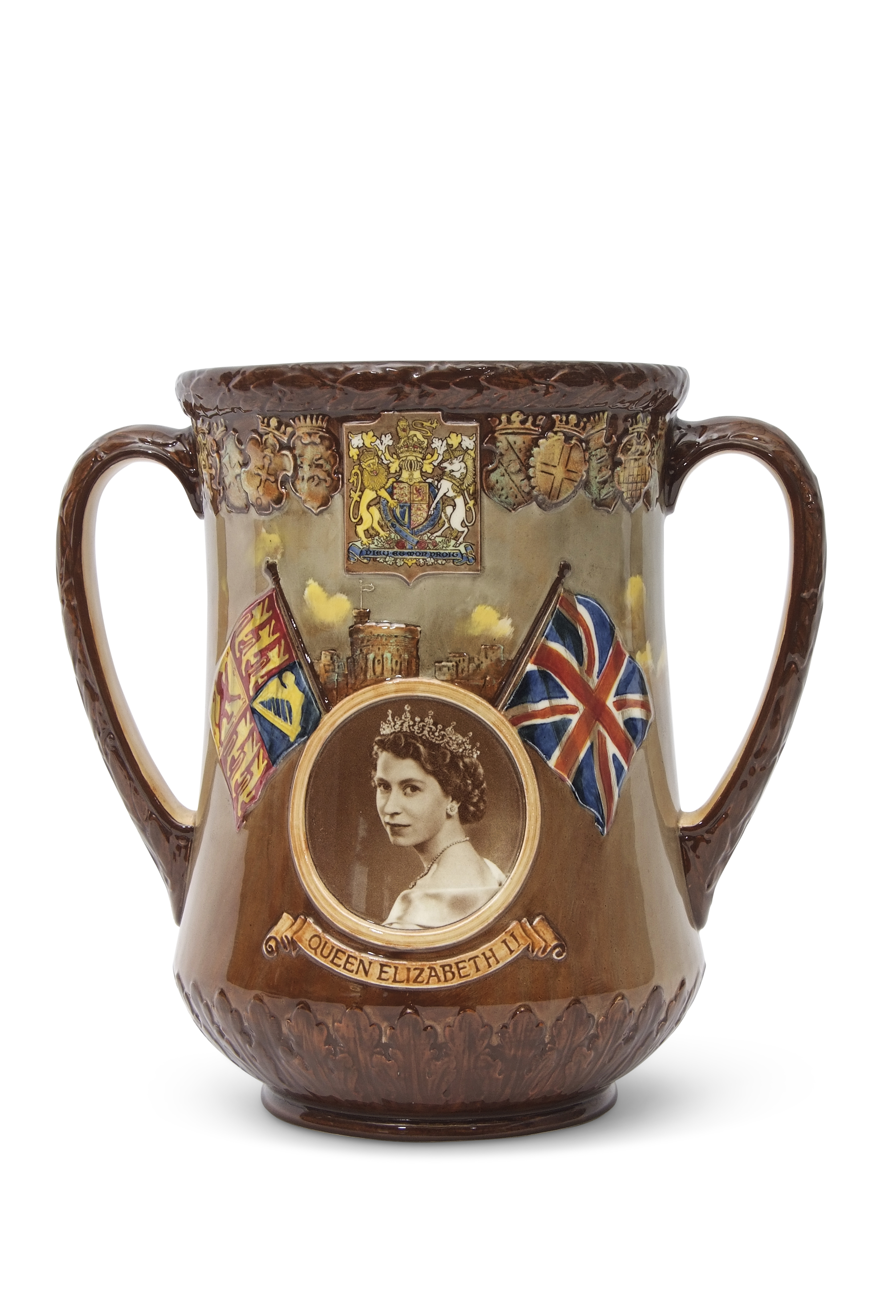 Royal Doulton limited edition loving cup to commemorate the Coronation of Queen Elizabeth II, the - Image 6 of 6