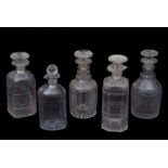 Group of cut glass decanters mid to late 19th century, (5)