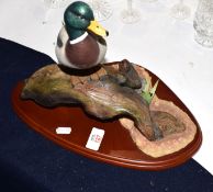 Model of a mallard duck by Don Briddell for Border Fine Arts, 24cm high