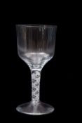 18th century goblet circa 1760, the large ogee bowl with 1 pint capacity over an opaque single