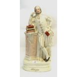 Large 19th Century Staffordshire figure of Shakespeare, 49 cm high