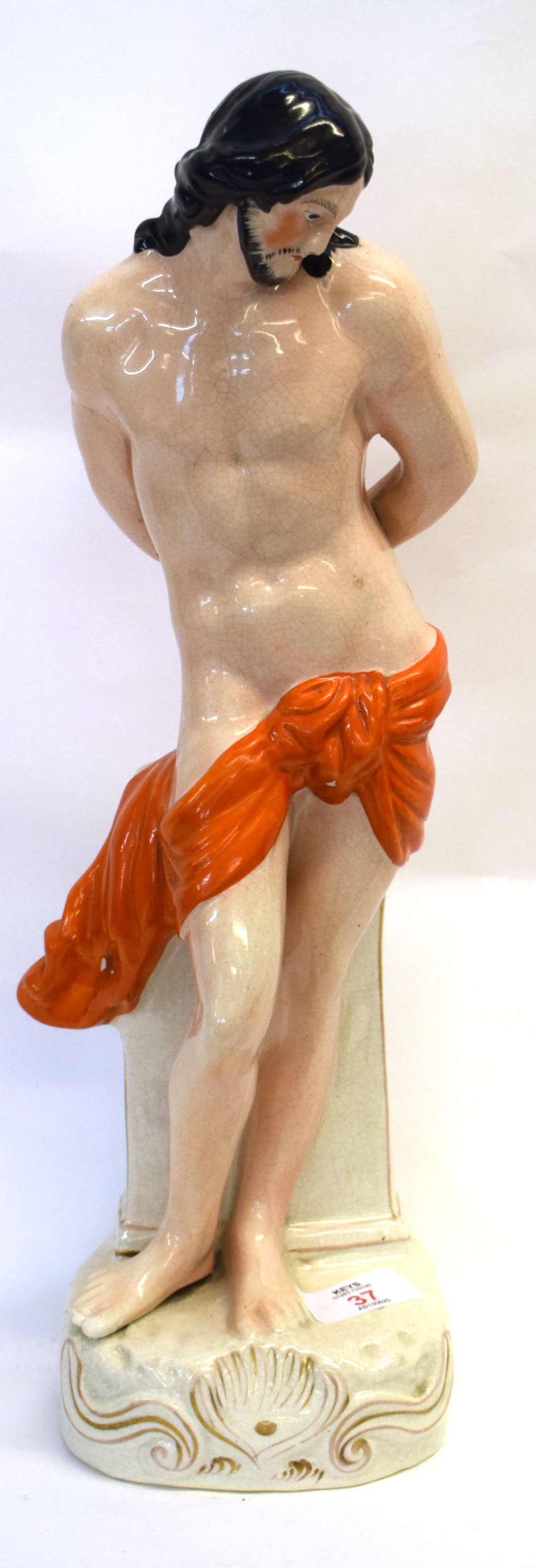 Large Staffordshire religious model, possibly Christ, 40cm high