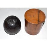 Tea caddy and coconut shell