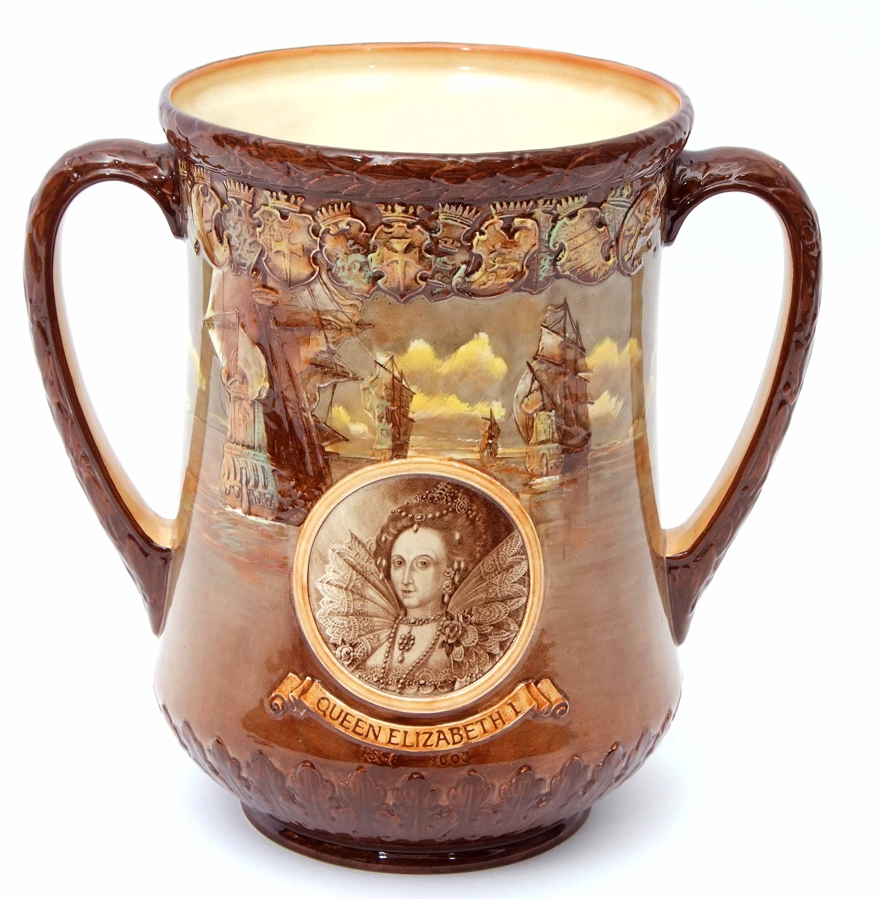 Royal Doulton limited edition loving cup to commemorate the Coronation of Queen Elizabeth II, the - Image 4 of 6