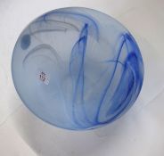 Mdina vase with blue swirls and a Finland bowl (2)