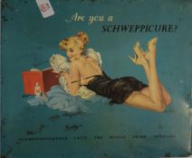 Tin sign for Schweppes