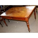 19th century mahogany desk (possibly formerly converted from a dining table), rectangular form