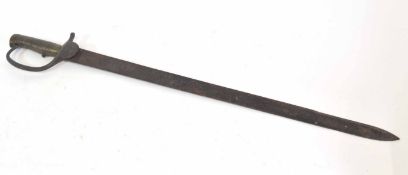 19th century Baker rifle sword bayonet (lacking scabbard) by Wooley Deaki, stamped D93 to langet