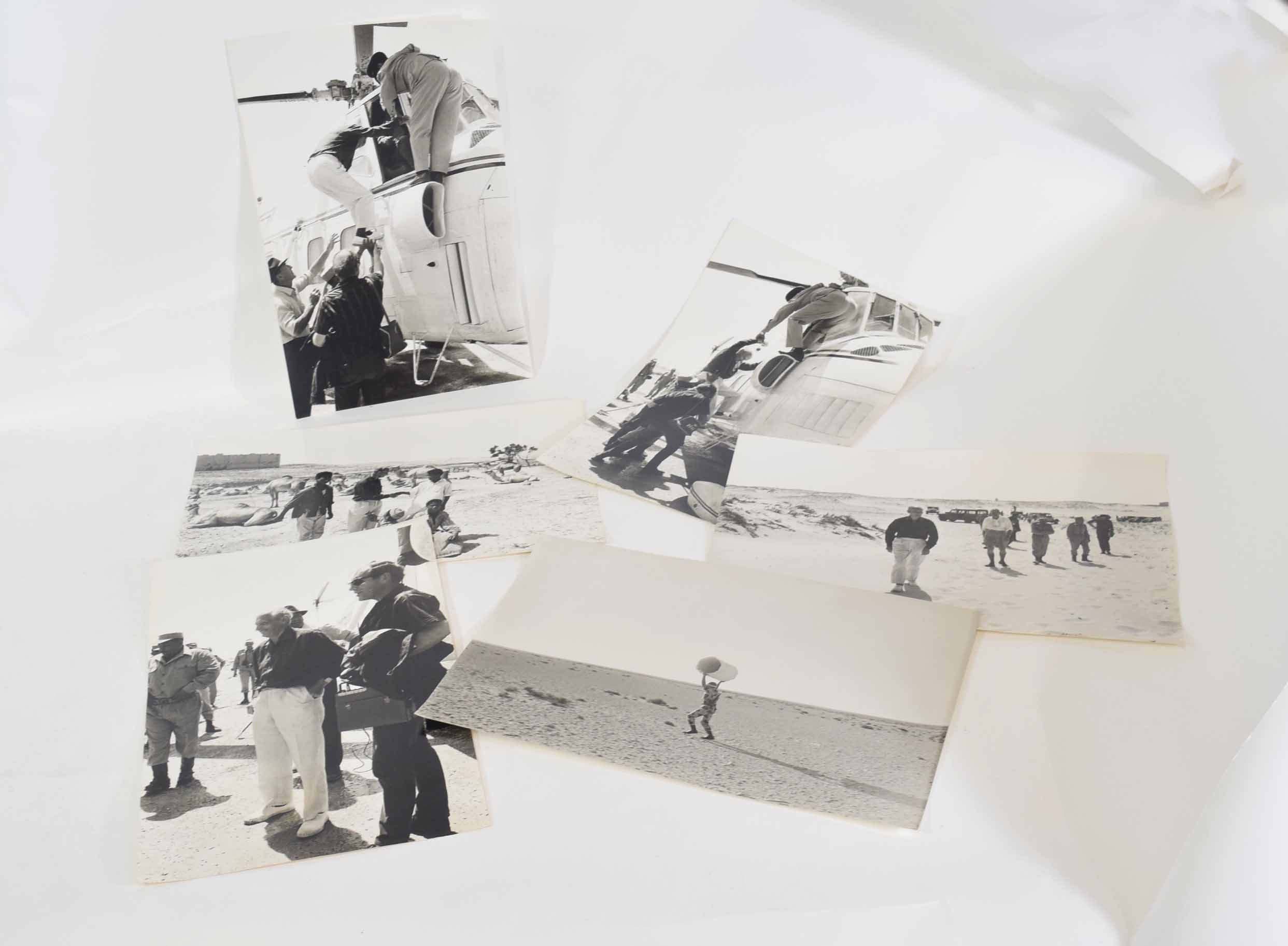 Quantity of six photographic prints of Field Marshall Bernard Montgomery returning to the North