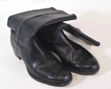 Pair of 1937 officer high length mess boots, size 8 medium