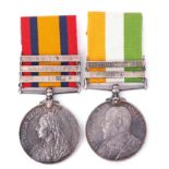 Boer War pair comprising Queen's South Africa medal (3rd type) with three clasps, Cape Colony,