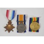 WWI medal trio impressed to twice wounded 2854 Pte George Steven Langston, to include 1914-1915