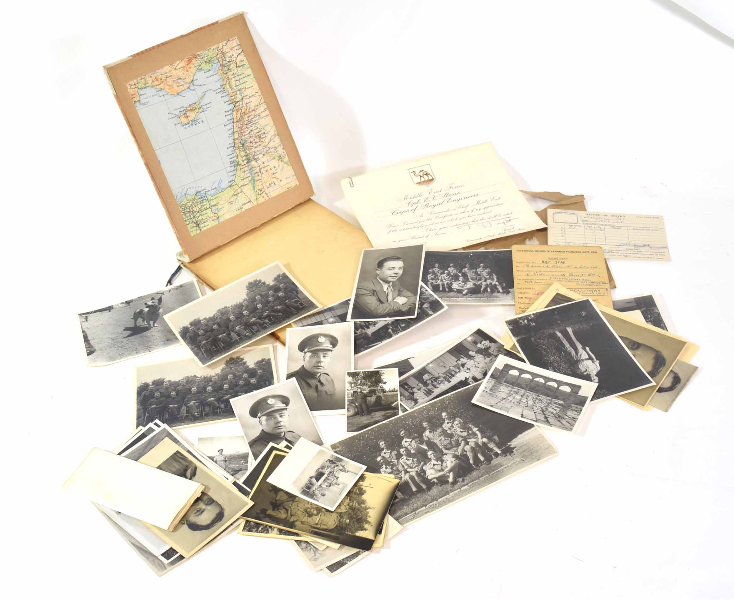 Selection of personal photographs of a Sergeant Edward Valentine Stone, no 2140605 of Royal
