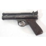 Webley Senior .22 cal air pistol, by Webley & Scott Ltd, Birmingham, with Bakelite pistol grips,