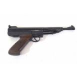 Later half of 20th century West German model 5.5mm cal snap barrel air pistol with plastic pistol