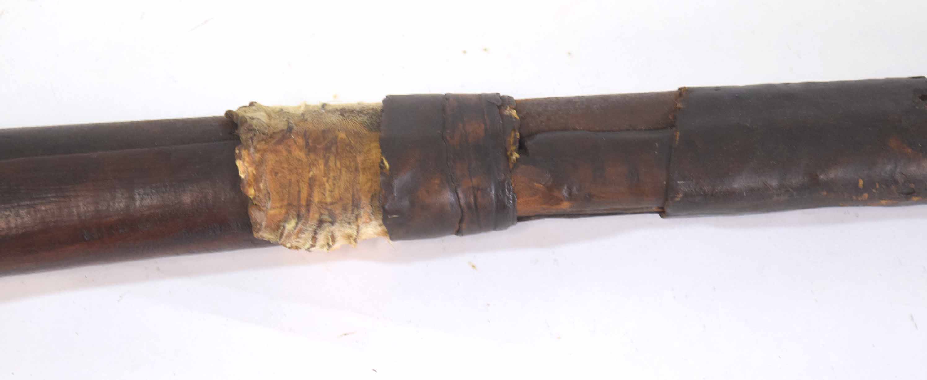 19th century flintlock musket, markings to lock plate illegible, overall length 132cm - Image 11 of 12