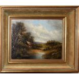 Dumont (19th/20th Century), Landscape Studies, pair of oils on panel, both signed, 19 x 24cm, (2)