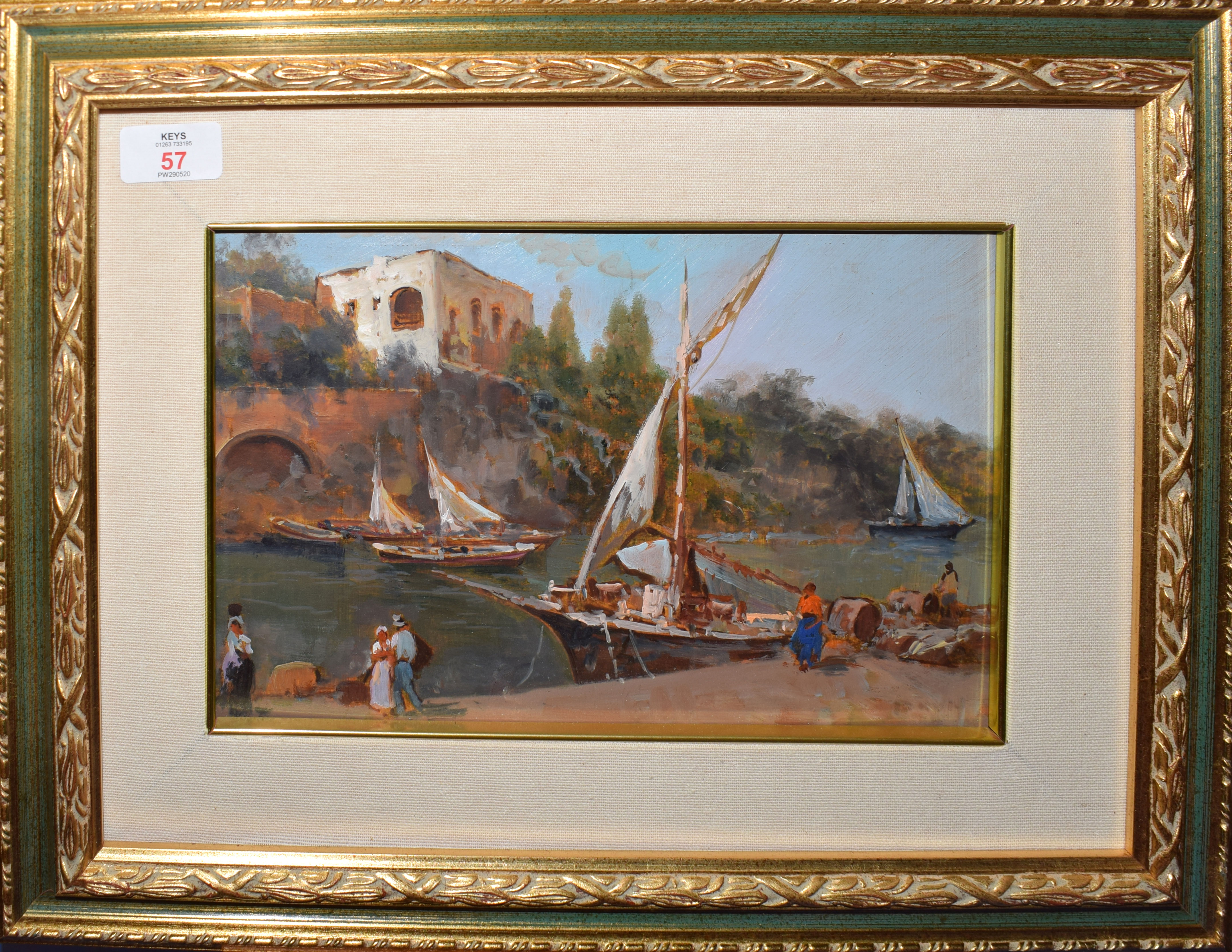 David (20th Century), Italian Landscape, oil on panel, signed lower right, 17 x 27cm
