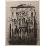 Andrew F Affleck, RSE (1874-1935), 'Palazzo, Loredan', black and white etching, signed in pencil to